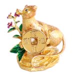 Golden Rat Holding Coin with Your Luck Has Arrived