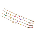 Hand Braided Friendship String Bracelet w/ Jingle Bells and Safety Cham