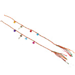 Hand Braided Friendship String Bracelet w/ Jingle Bells and Key Cham