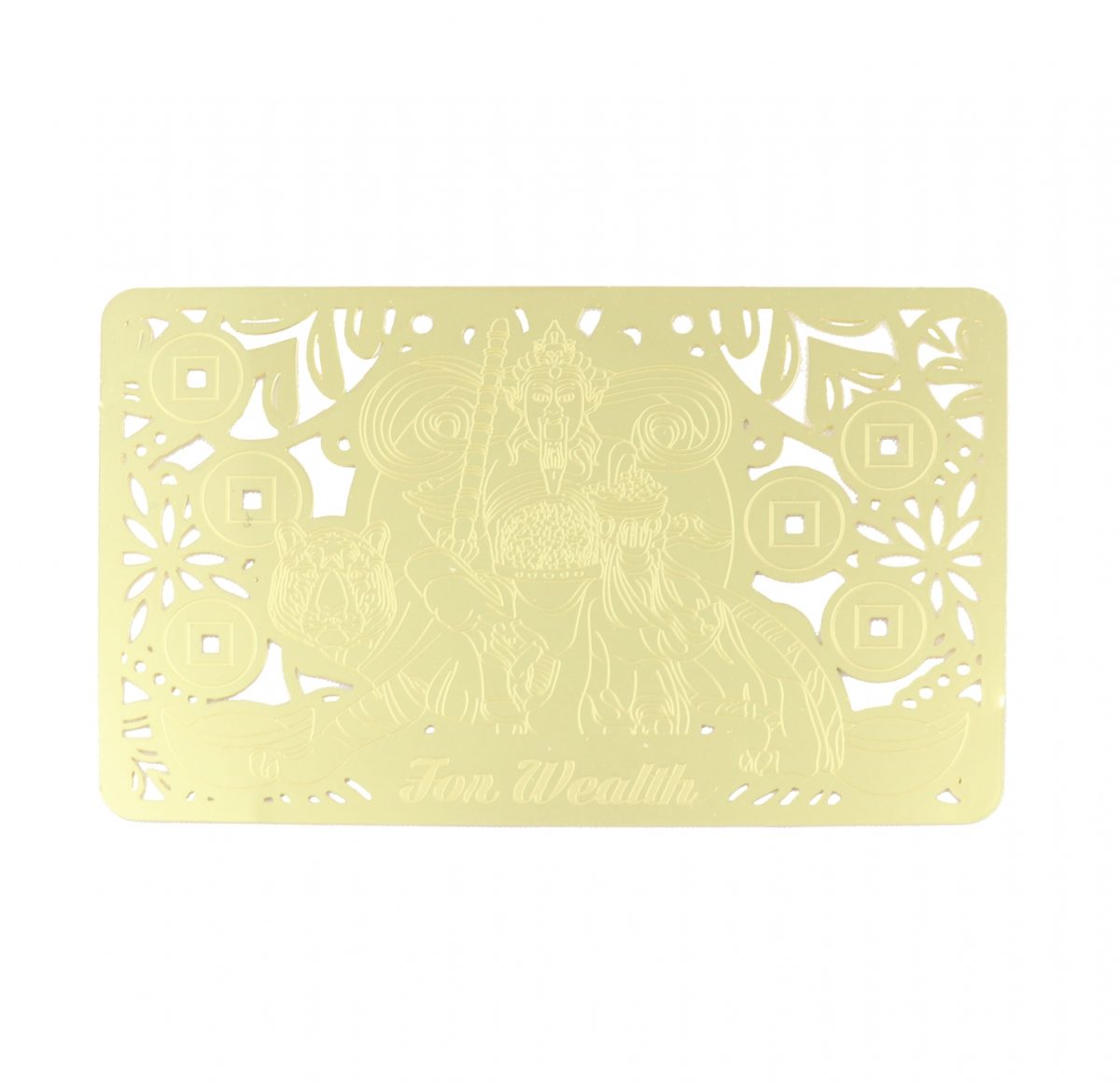 Increasing Your Wealth Luck Gold Talisman Card