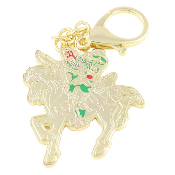 Kuan Kung on Horseback Amulet Keychain