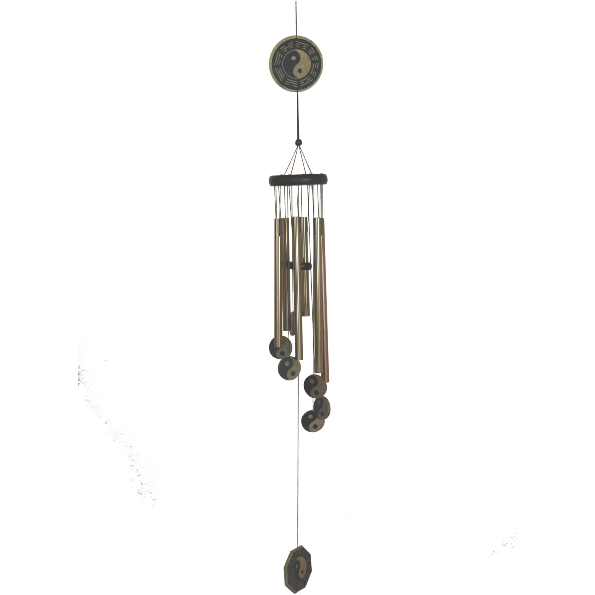 6-Rod Brown YinYang Windchime