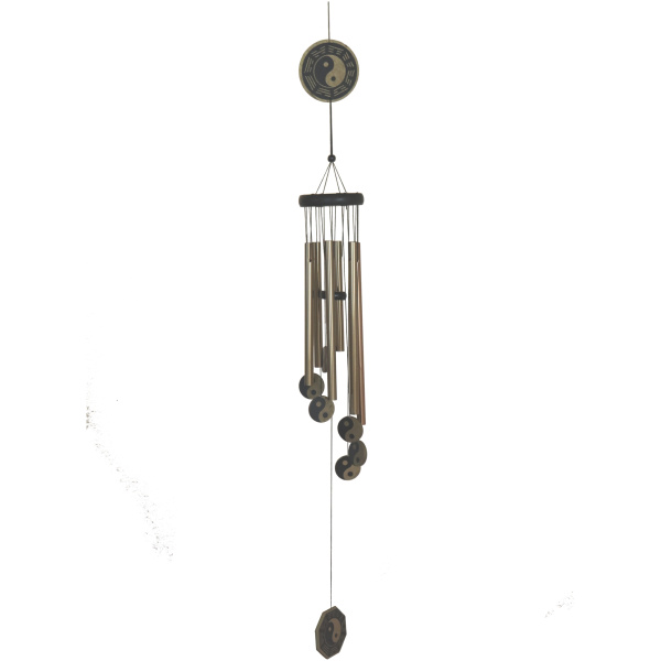 6-Rod Brown YinYang Windchime