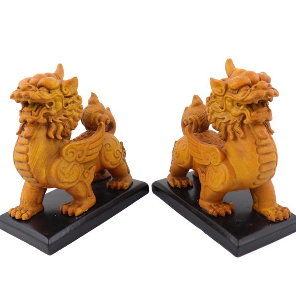 Pair of 5.5 Inch Pi Yao Statues