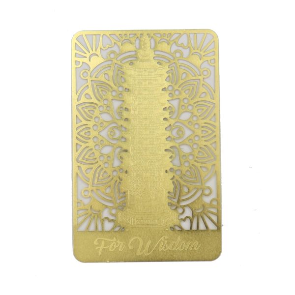 Wisdom Pagoda Golden Talisman Card