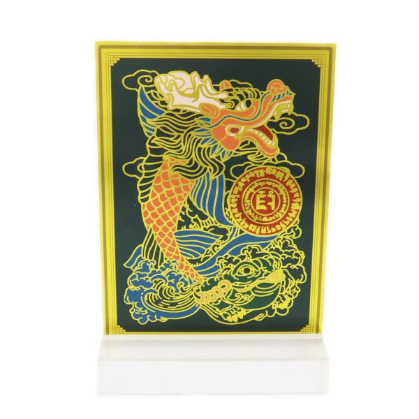 Dragon Carp with 3-Legged Toad Plaque