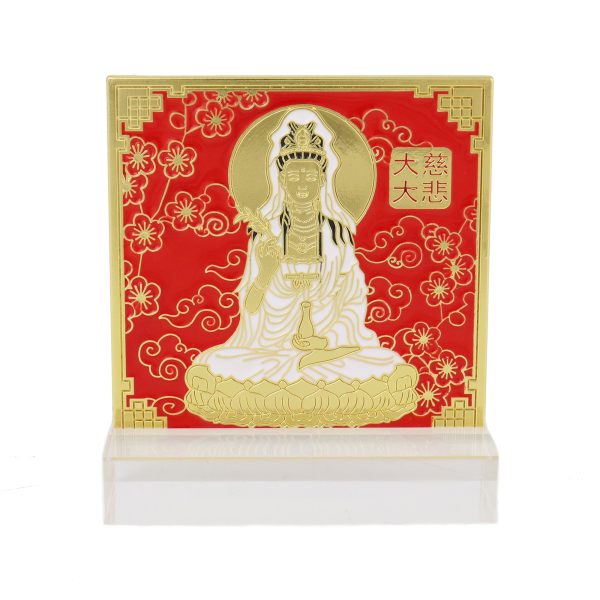 Kuan Yin on Om Mani Padme Hum Mantra Plaque