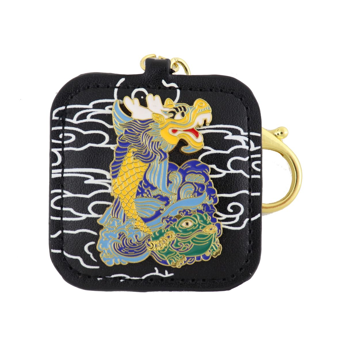 Dragon Carp w/ 3-Legged Toad Amulet Keychain