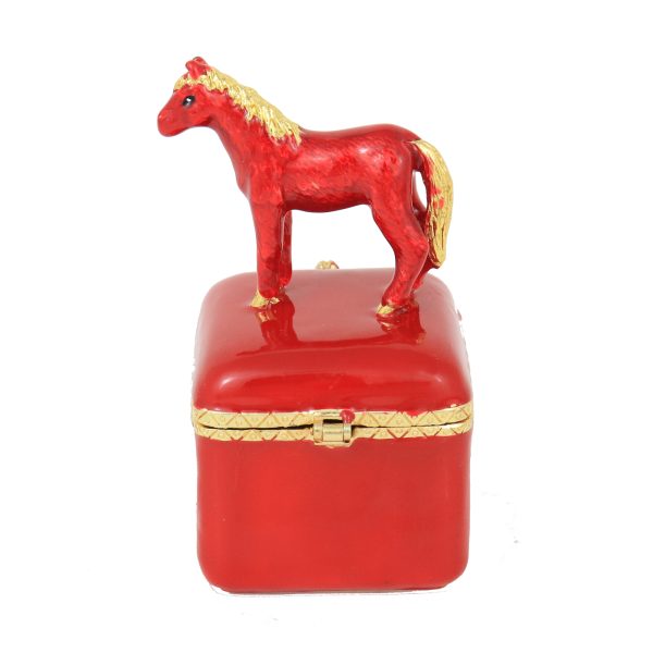 Red Horse Peach Blossom Treasure Box