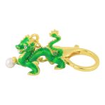 Young Green Dragon Talisman Keychain