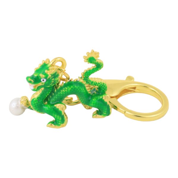 Young Green Dragon Talisman Keychain