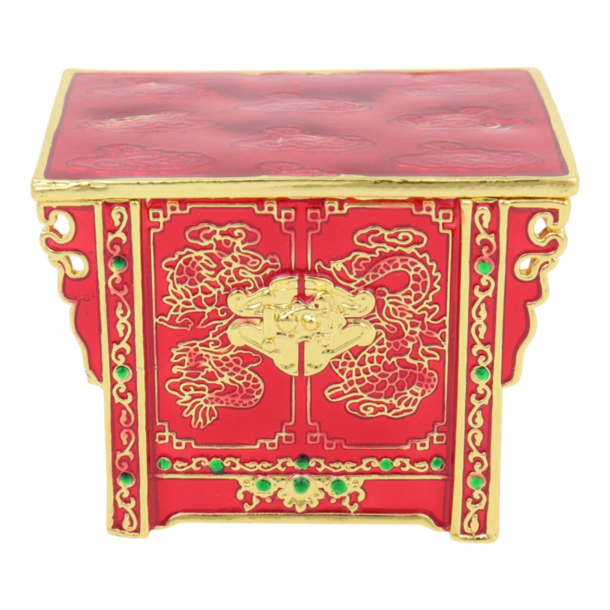 Treasure Chest With Double Dragon -Green