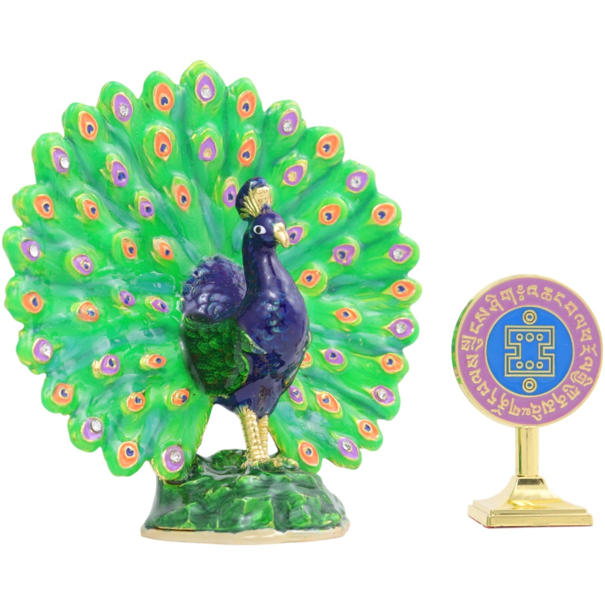 Magic peacock with Anti-Burglary Plaque
