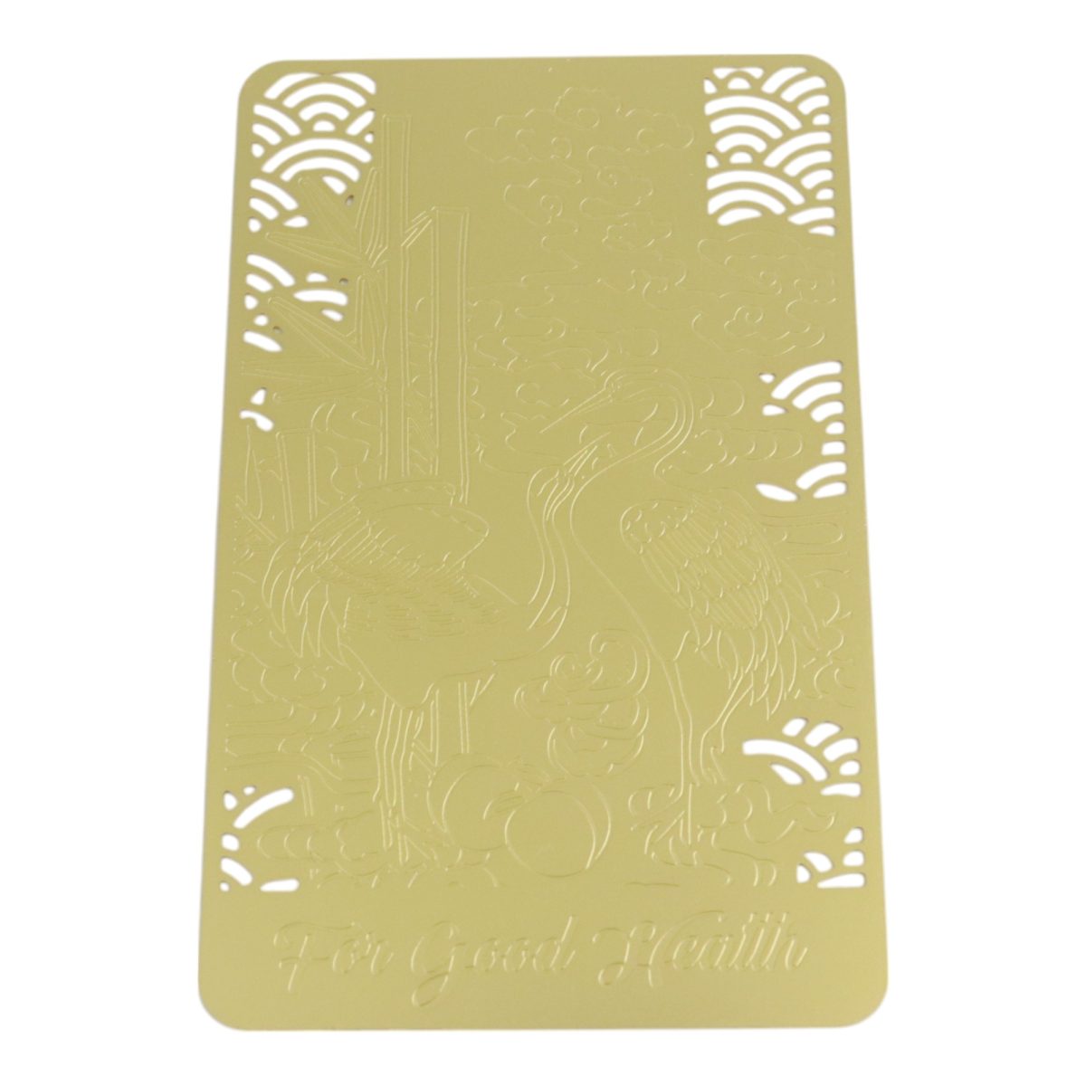 Good Health Talisman Card - Cranes and Peaches
