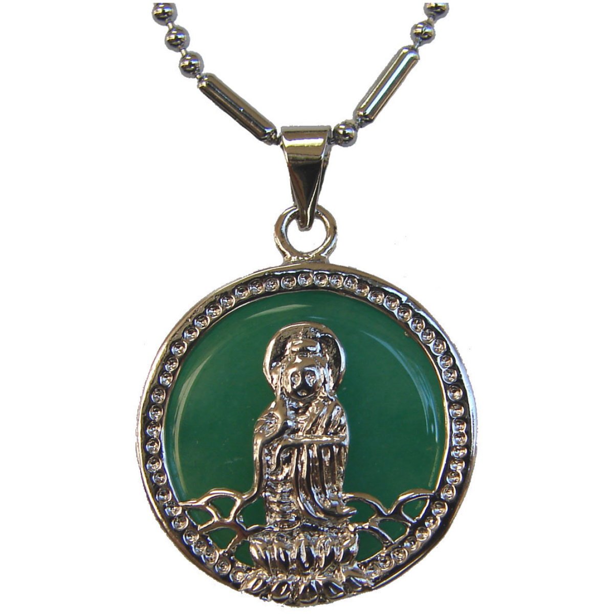 Green Jade Kuan Yin Pendants-without chain