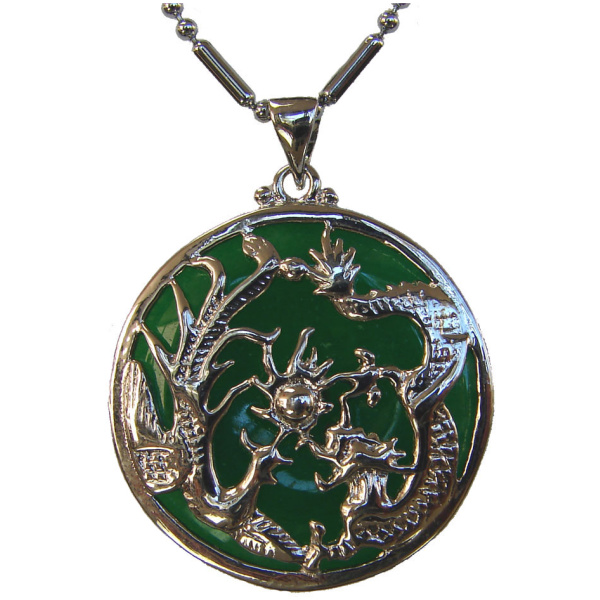 Jade Dragon Phoenix Pendants-without chain